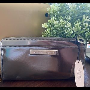 Victoria Secret leather side zip clutch wallet